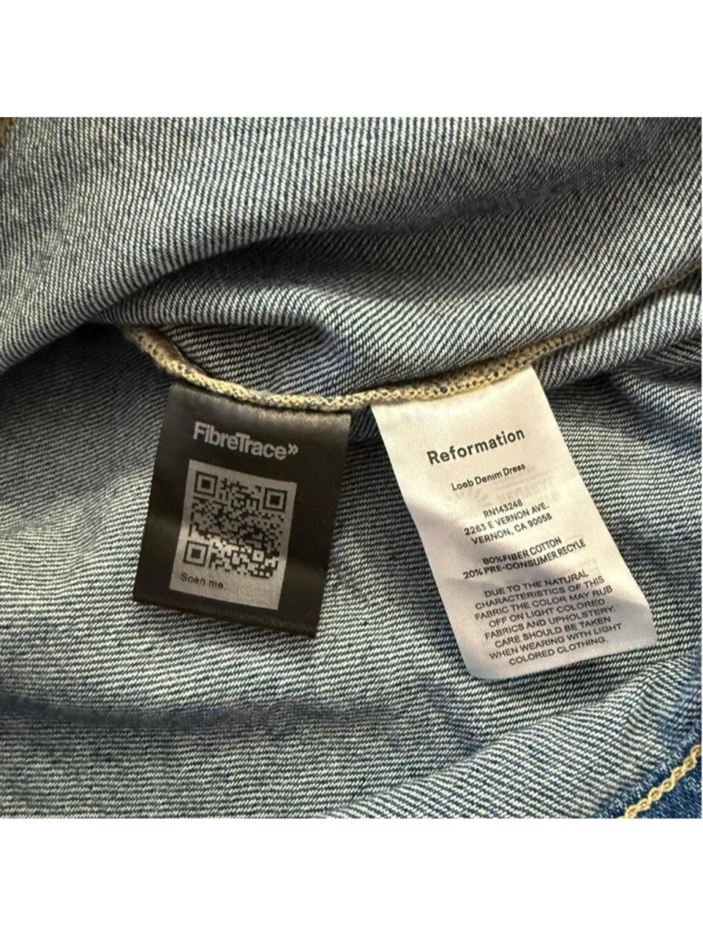 Reformation JEANS Loeb Denim Mini Dress - Size 2 - Picture 5 of 5